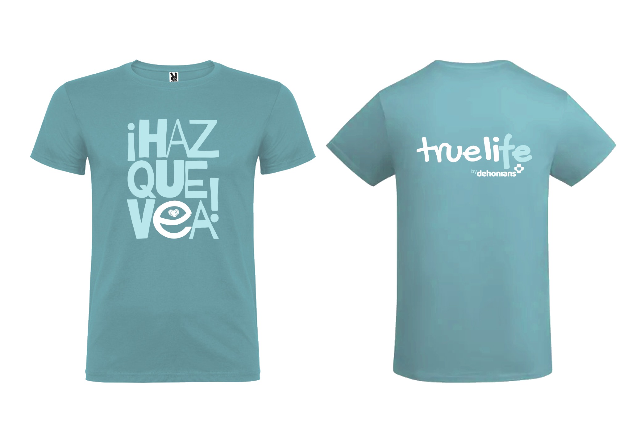 Camiseta Haz que vea, frontal y espalda